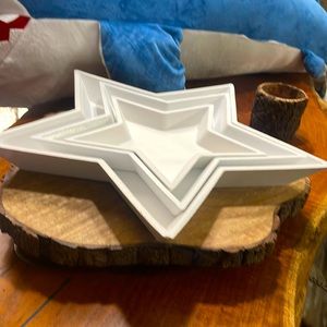 Wooden composite Star trays can be used or center pieces, 4th of July/Christmas